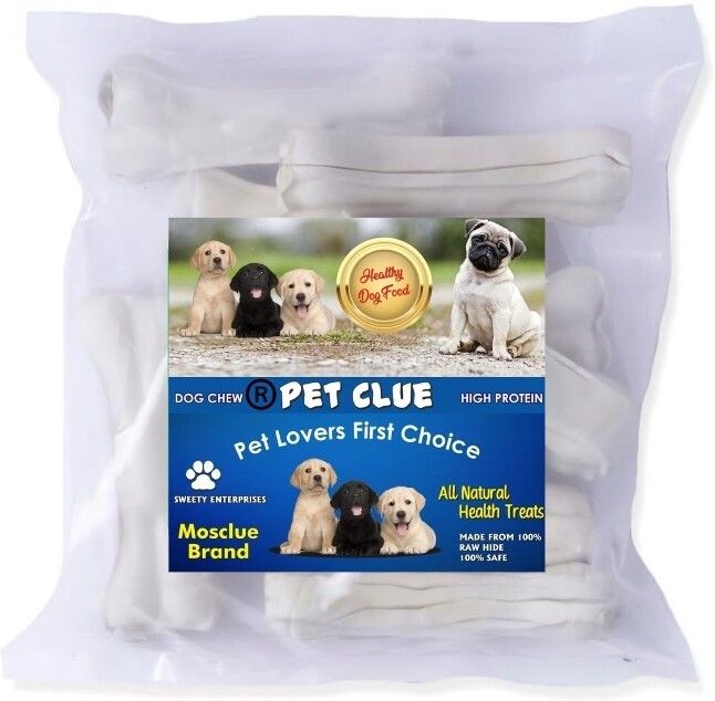 pet clue 4 Inch Pack of 8 Rawhide Pet Food, Dog Calcium Treat Bone, Healthy Dog Bone Chicken Dog Chew-picture-37