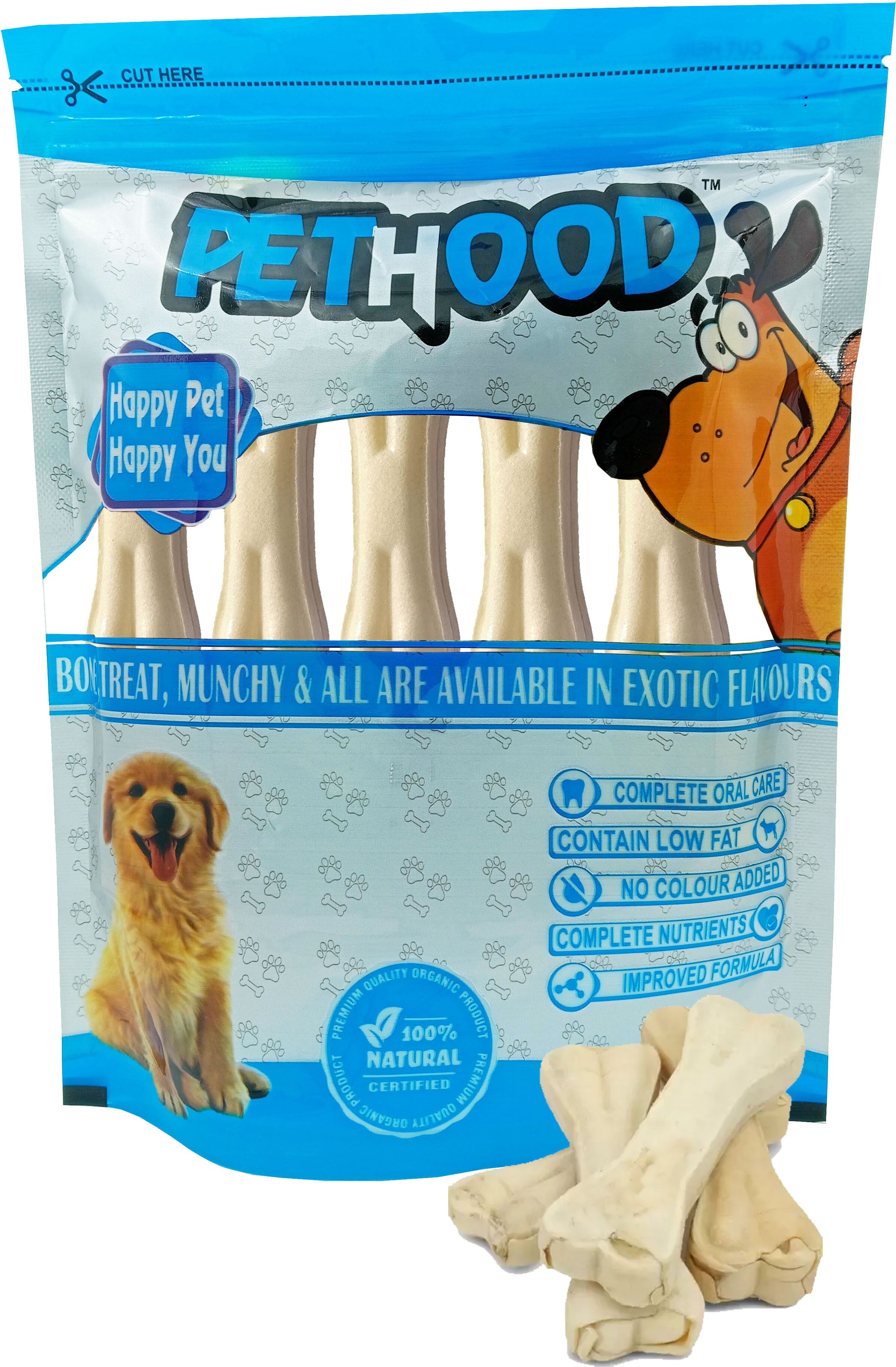 pet hood Dog Chew Bone 5 inch - 6 Pc Pack , Dog Bones, Bones Dog Chew Chicken Dog Chew-picture-13