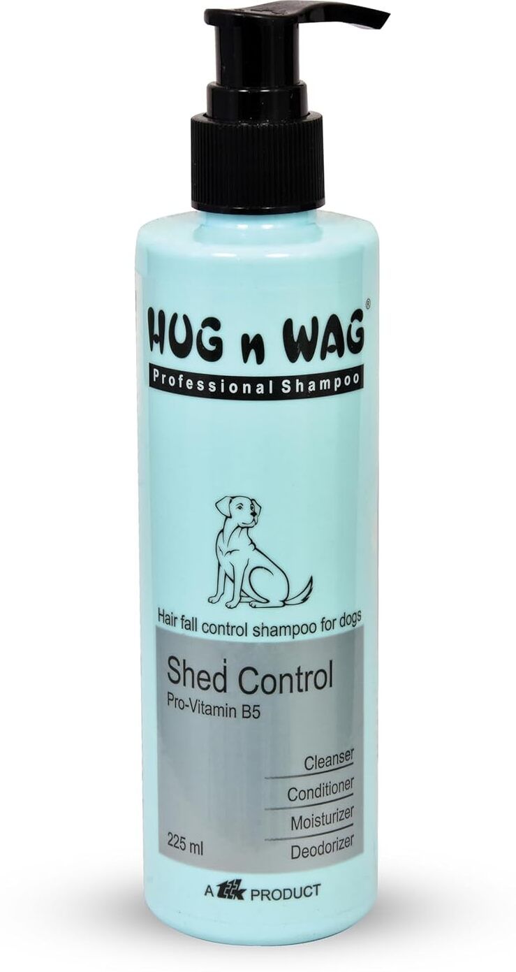 ttk Hug N Wag Shed Control Shampoo for Dogs, Hair Fall Control Shampoo 225 ml Pet Coat Cleanser-picture-26