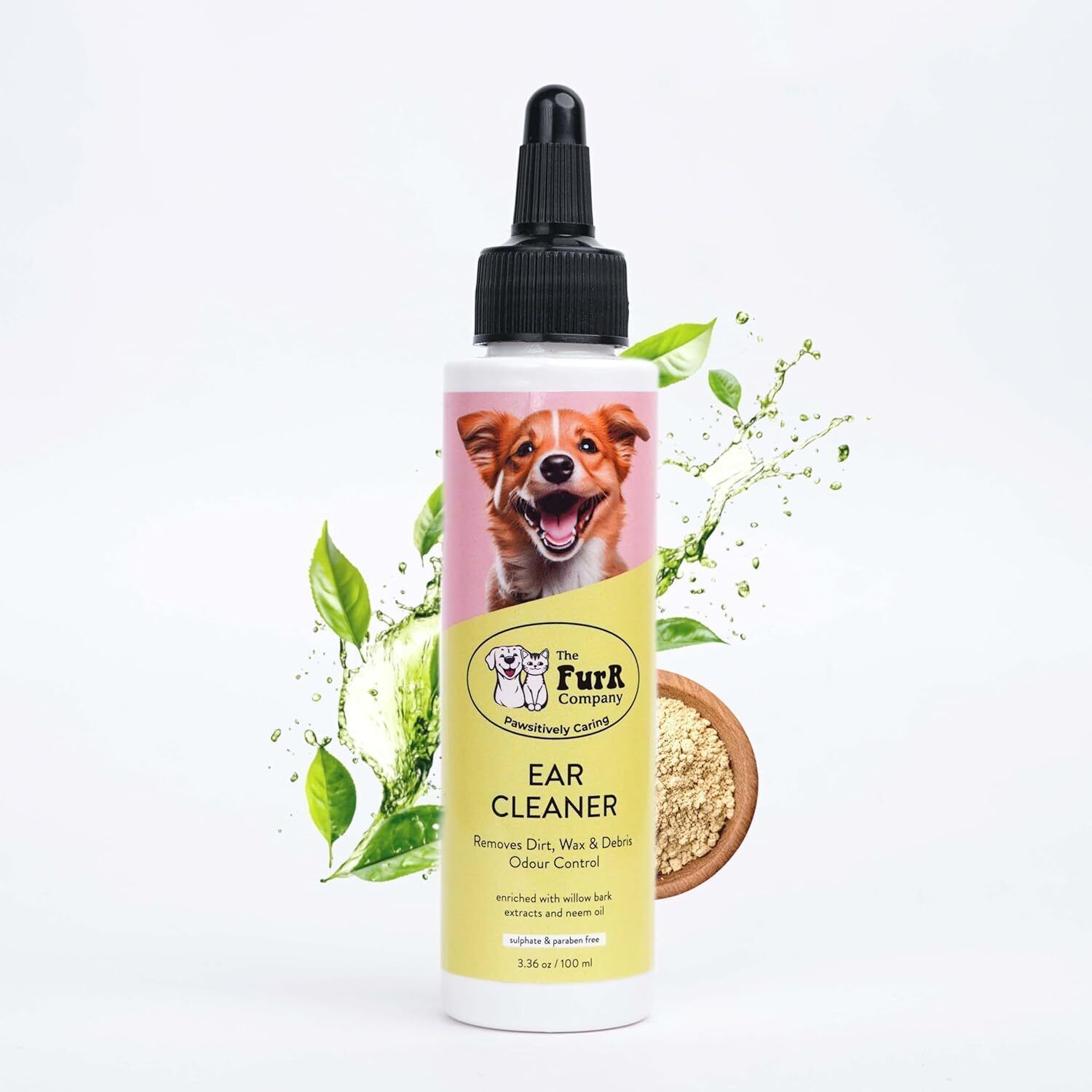 the furr company Ear Cleaner for Dog & Cat | Effective & Gentle Formula | Remove Dirt, Excess Wax 100 ml Pet Ear Cleanser-picture-45
