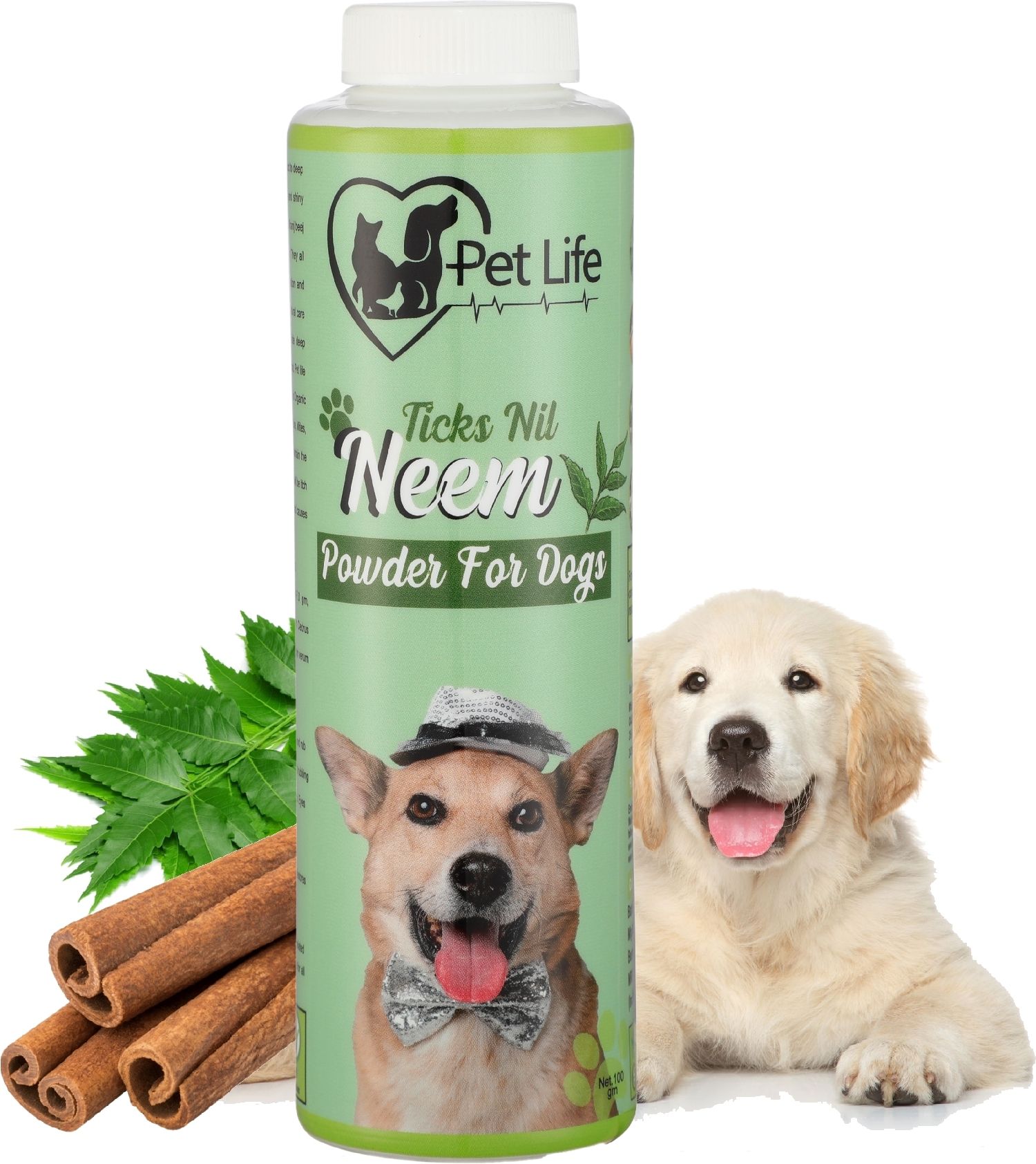 Pure Organic Ticks Nil Neem Powder For Dog Effective To Deal With Ticks, Lice, Mites, Fleas, Itching, Anti Bacterial - Safe & Effective Pet Friendly Formula For All Dogs Breeds 100 ml Pet Coat Cleanser-image-21