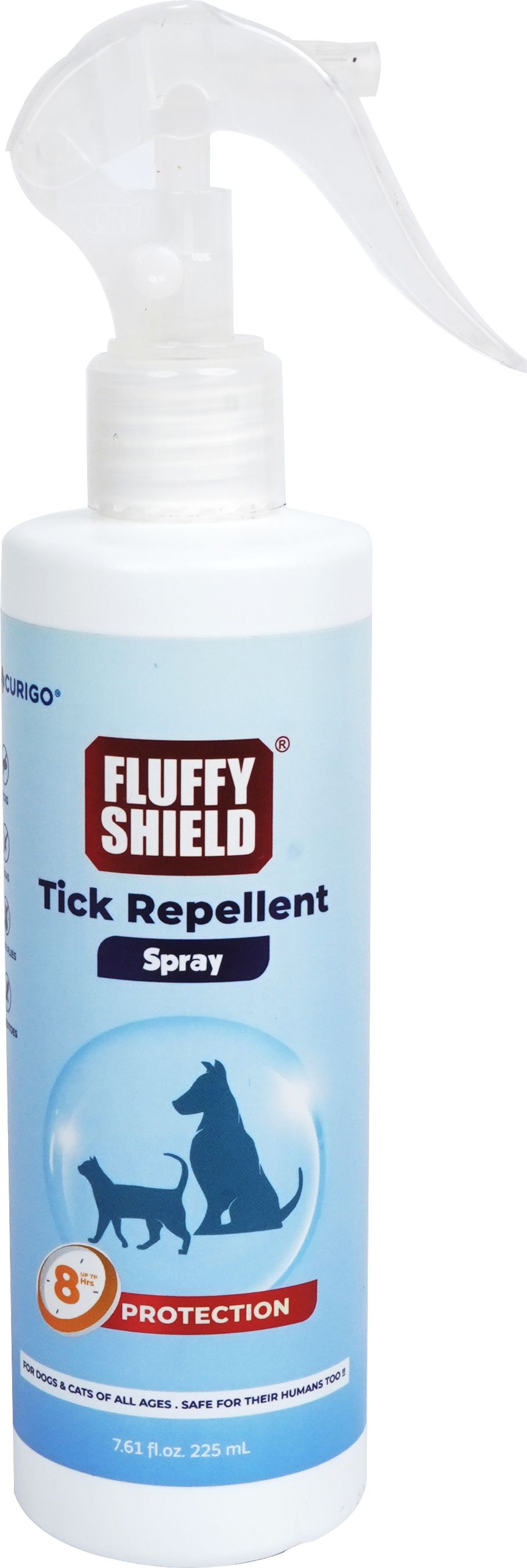 fluffyshield Tick Repellent Spray with Citronella Oil, Removes Ticks, Fleas, Mosquitoes 225 ml Pet Coat Cleanser-picture-13