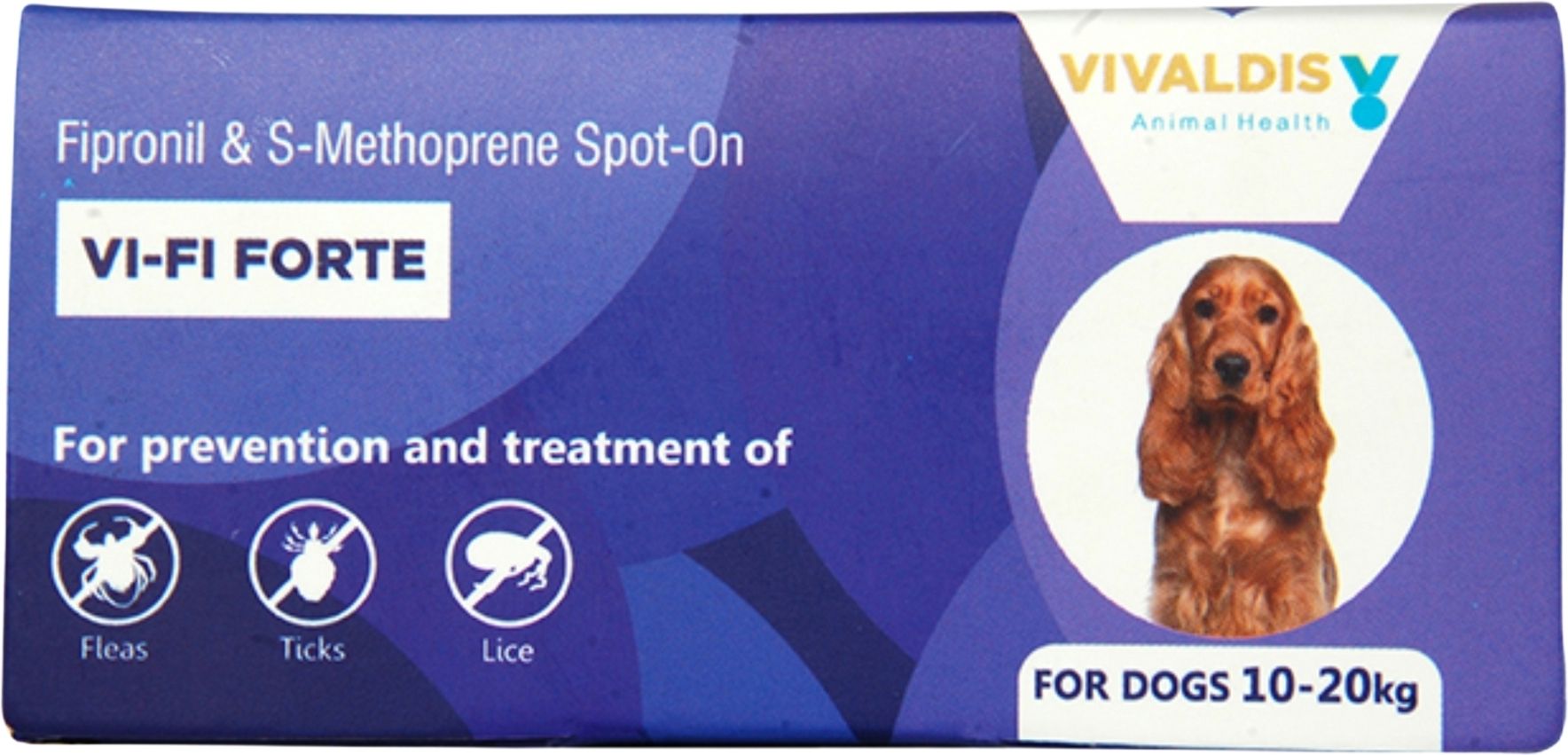 VIFI Forte Spot on for Dogs ticks and flea remover, Chewing lice infestation 1.34 ml Pet Coat Cleanser