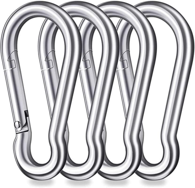 ProStrong 8mm Stainless Steel Carabiner Hooks Pack of 4 – Carabiner