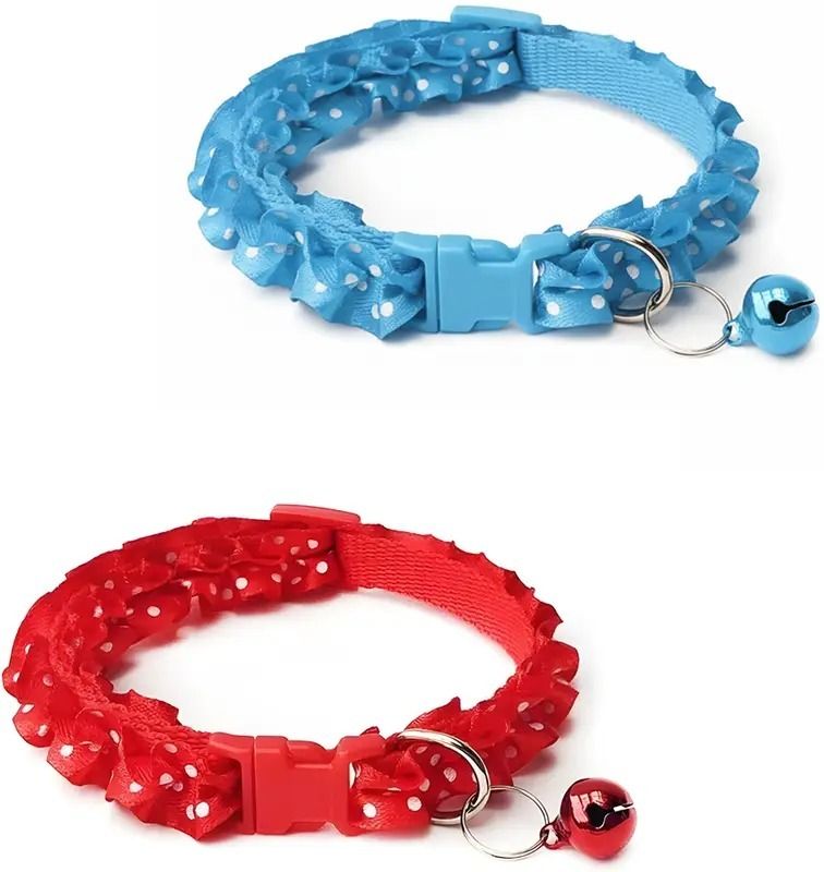 woofyplanet Cat Collars with Breakaway Bell & Frill Design – Soft Adjustable(Pack 2) Bell Dog & Cat Collar Charm-picture-25