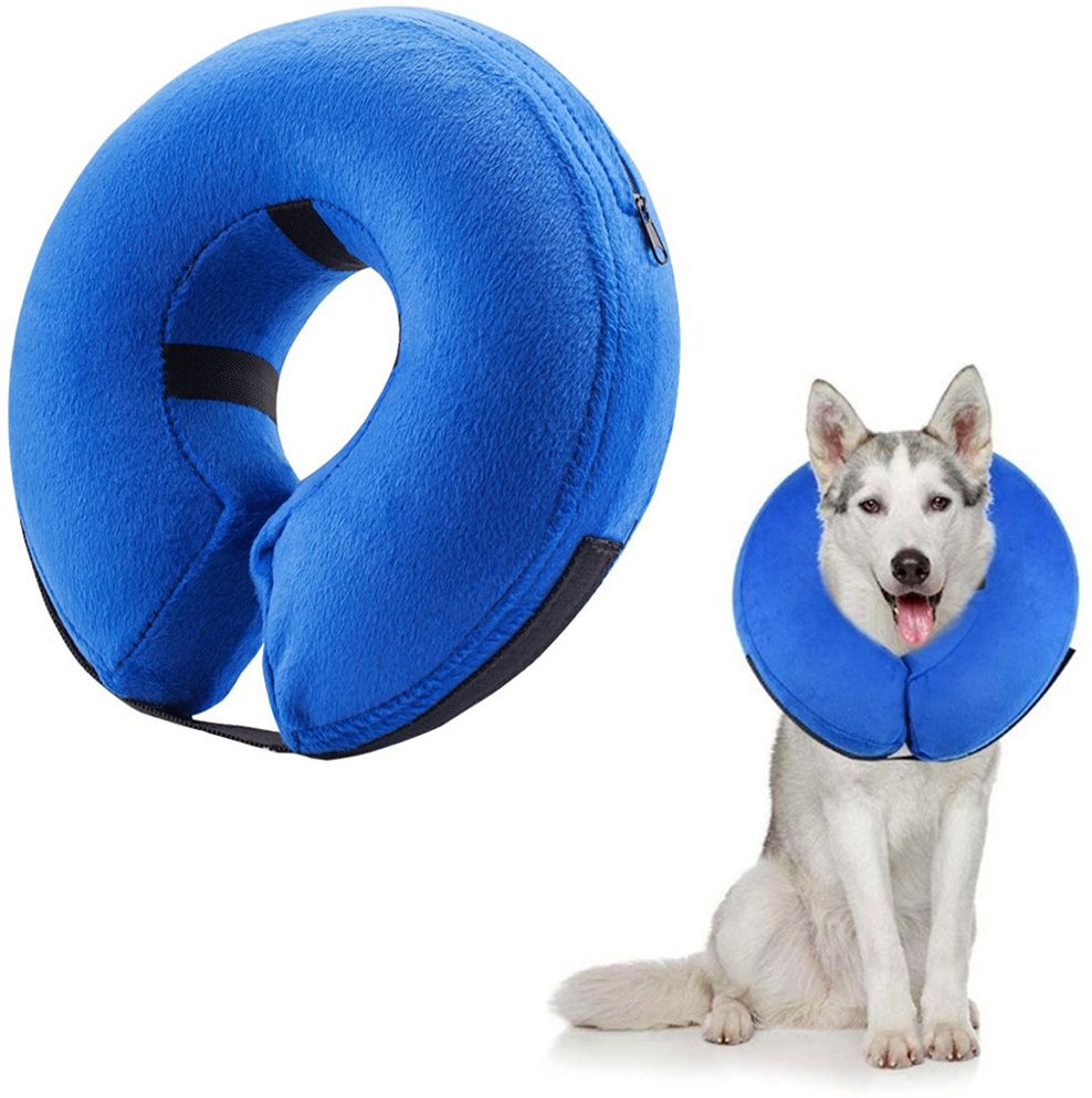 Inflatable Dog Cone Collar Strap Adjustable Size After Surgery for Anti-Licking Dog & Cat Anti-tick Collar-image-16