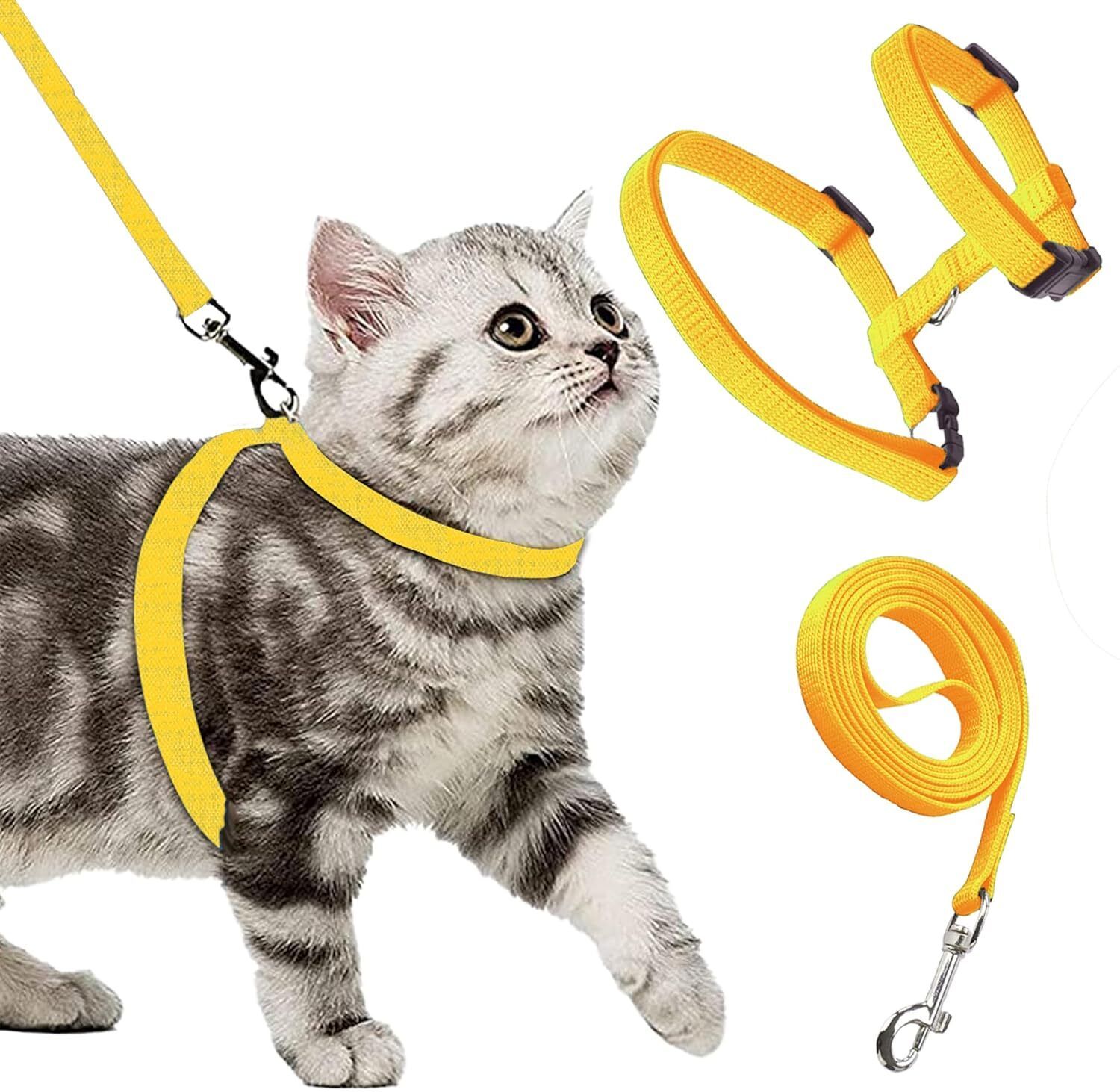 buraq Cat Harness Full Body With Leash Set - For Walking | Escape Proof Cat Buckle Harness-picture-6