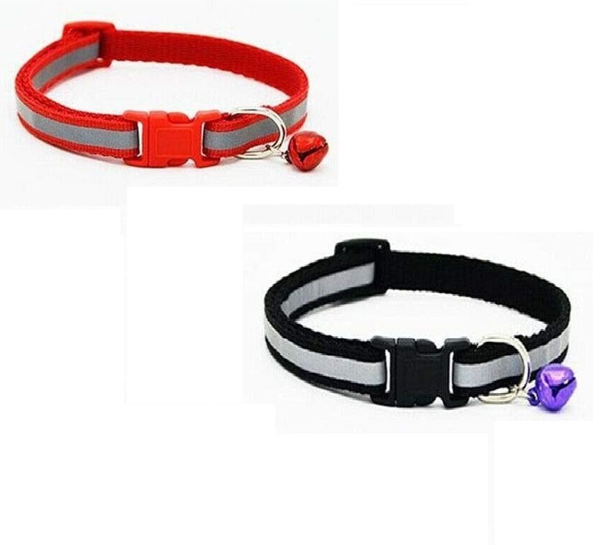 dosan Reflective Collar For Cat Puppies and rabbits with bell (2pc) Bell Dog & Cat Collar Charm-picture-37