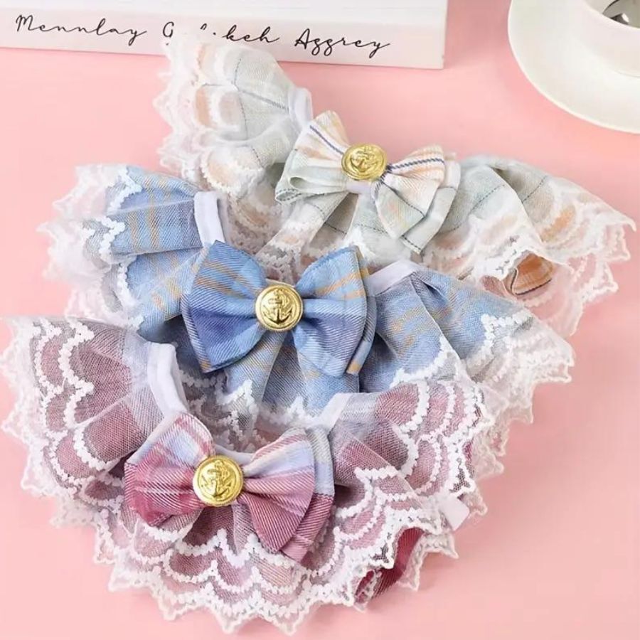 Adjustable Pet Festival Accessories Fancy Dog Collar for Puppy and Kitten Lace Dog & Cat Show Collar-image-48