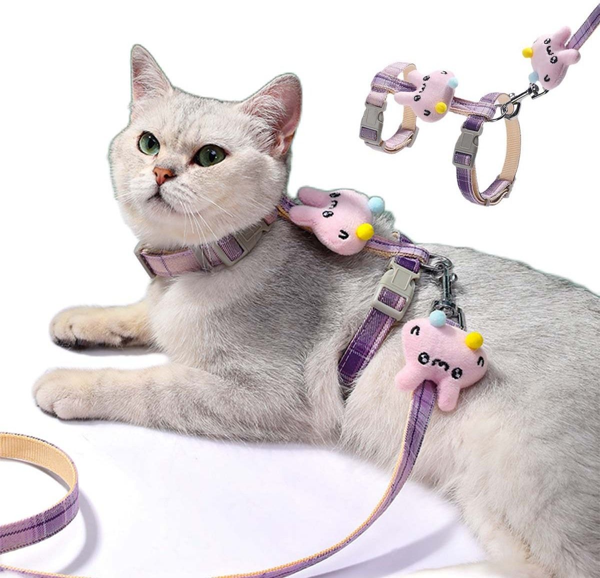 qpets Cat Harness with Leash for Small Medium Cats Cat Harness & Leash-picture-38