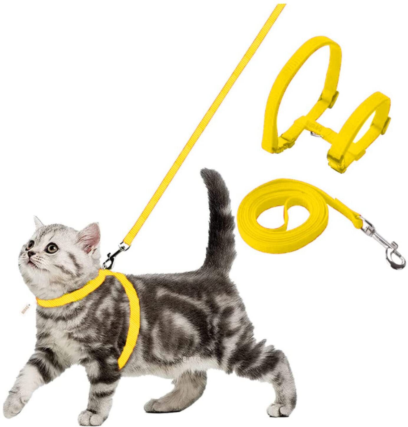 chullbull pet products Cat Buckle Harness Full Body With Leash+Slicker brush for Detangling Deshedding Cat Harness & Leash-picture-30