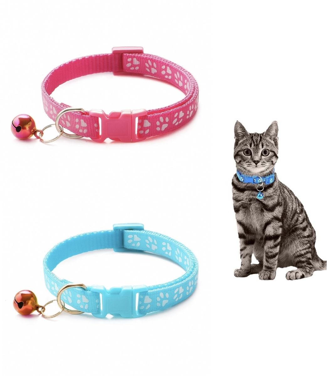 2 Pcs Perfect Cute Print Cat Collar for Indoor & Outdoor Use Adjustable Cat Belt Dog & Cat Everyday Collar-image-28