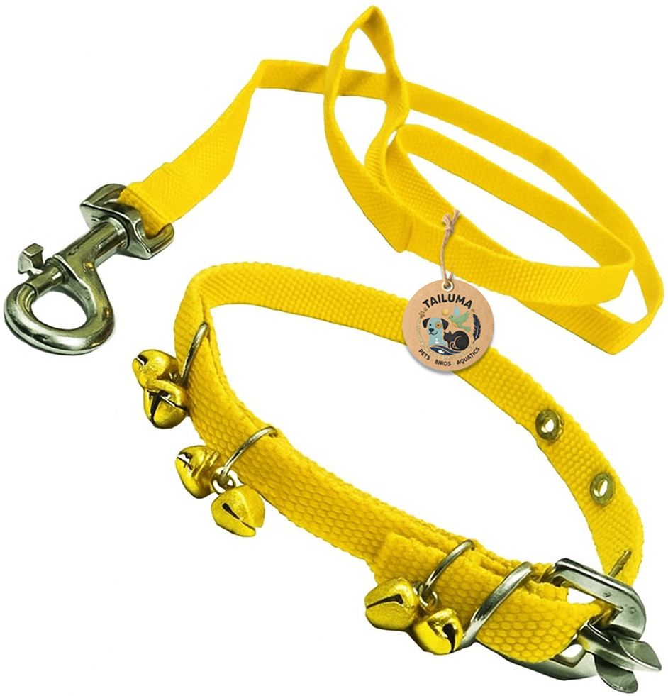 tailuma Nylon Ghungroo Neck Collar Belt and Leash with Adjustable Stainless Steel Hook Dog & Cat Collar & Leash-picture-15