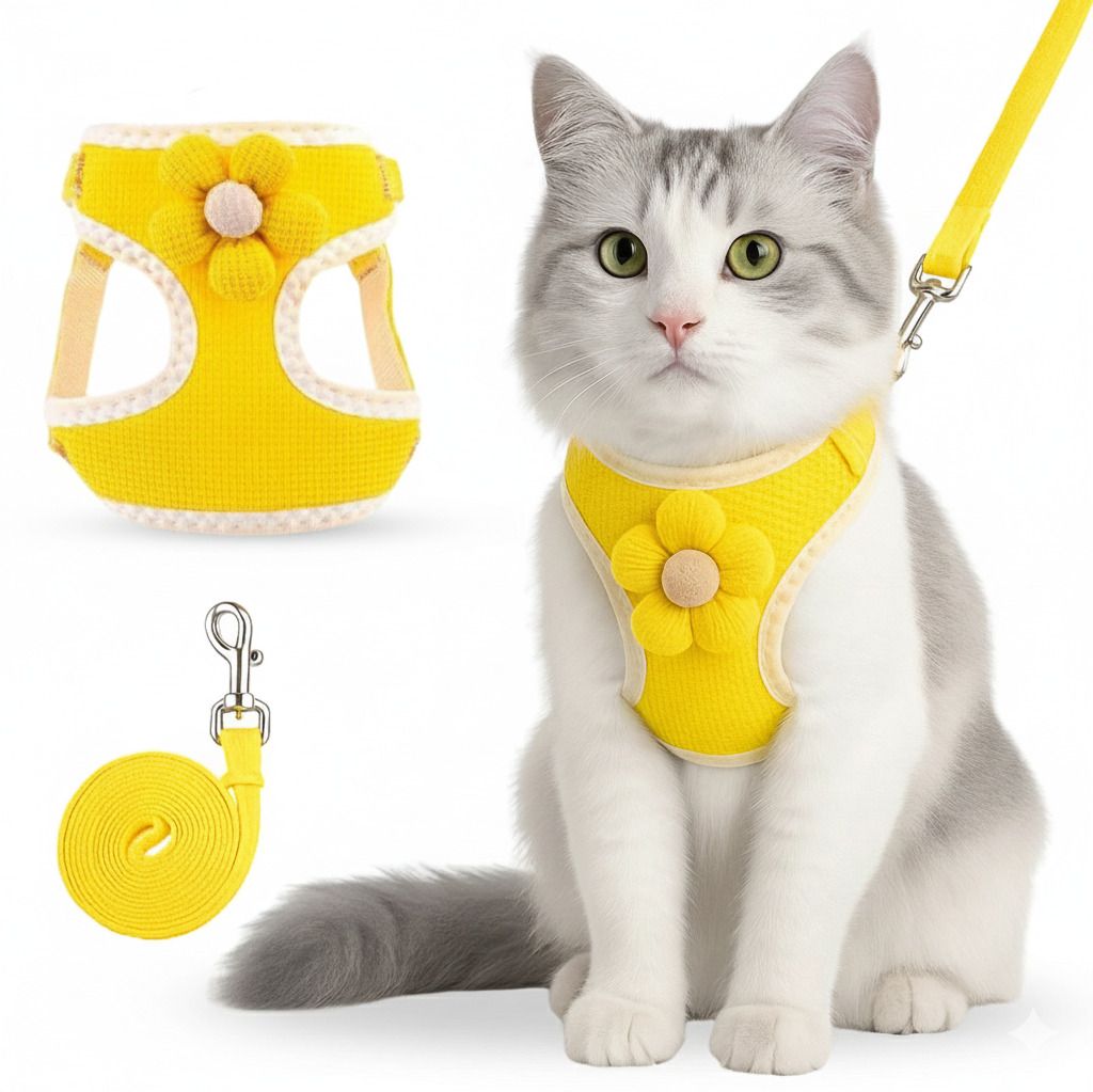 tail & collar club Cat Harness and Leash, Small (A:32-56cm, B:26-50cm) suitable for small Pet Cat Buckle Harness-picture-19