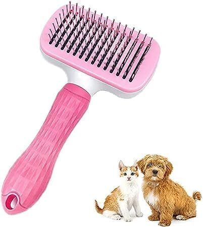 Pink Pet Slicker Dog & Cat Comb Brush Pet Grooming Brush- Basic Comb for Dog & Cat, Monkey, Rabbit-image-7