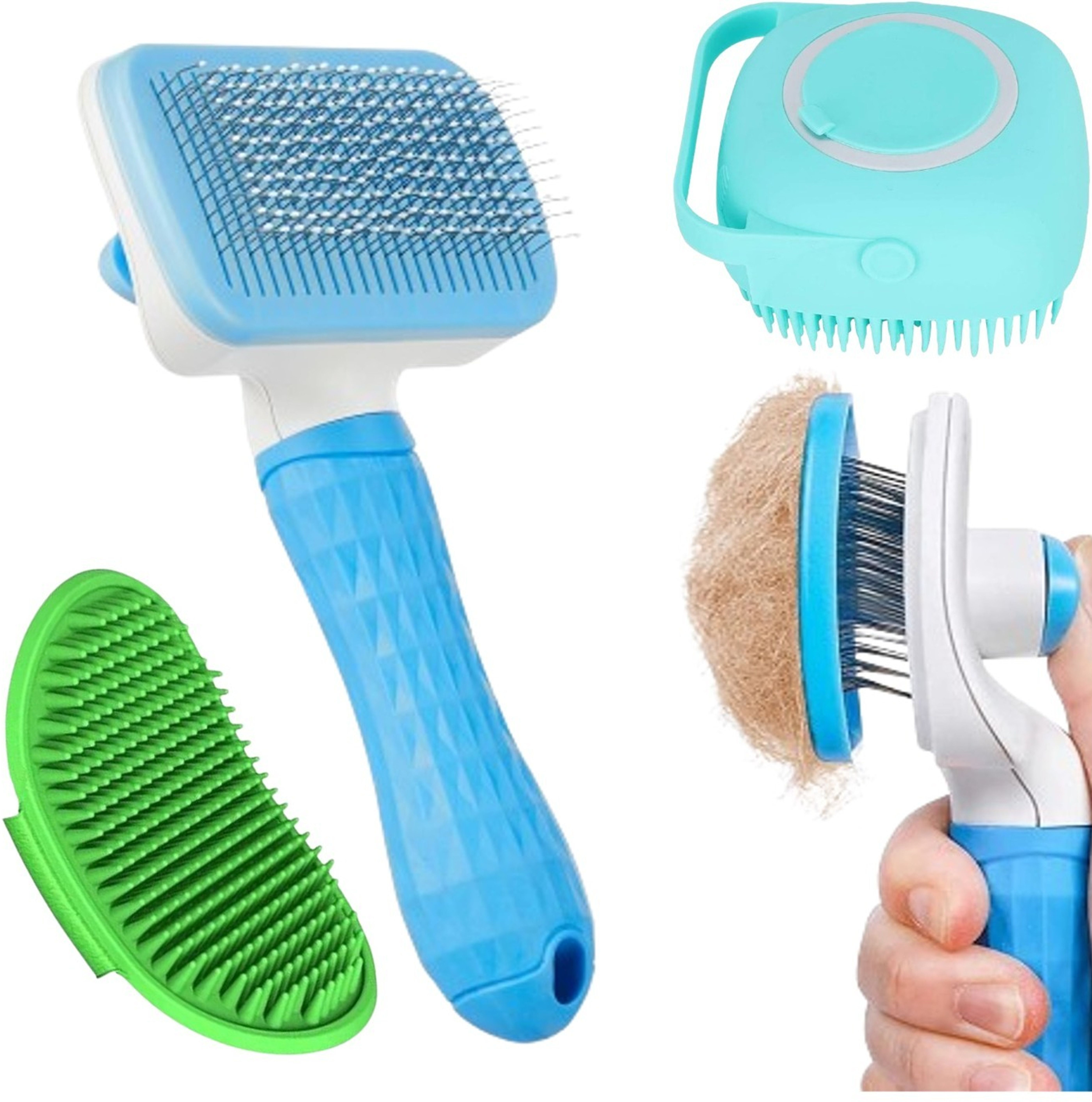 paws samrat Pets Grooming Combo Slicker & Bath Brush Plain/ Bristle Brushes for Dog & Cat, Rabbit-picture-18