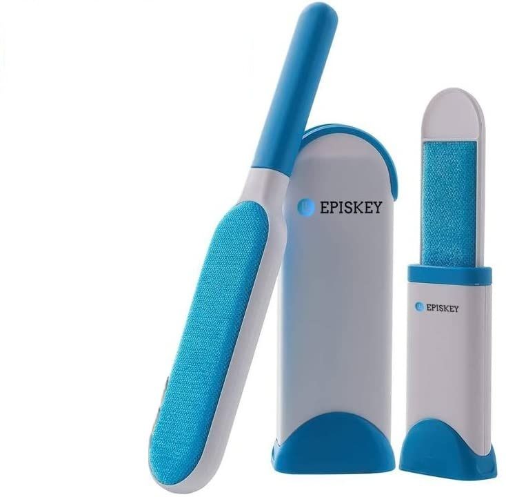 Pet Hair Remover Brush Sided Lint Brush with Self Cleaning Base Fur Removal Basic Comb for Dog, Cat, Horse, Cow, Monkey, Rabbit