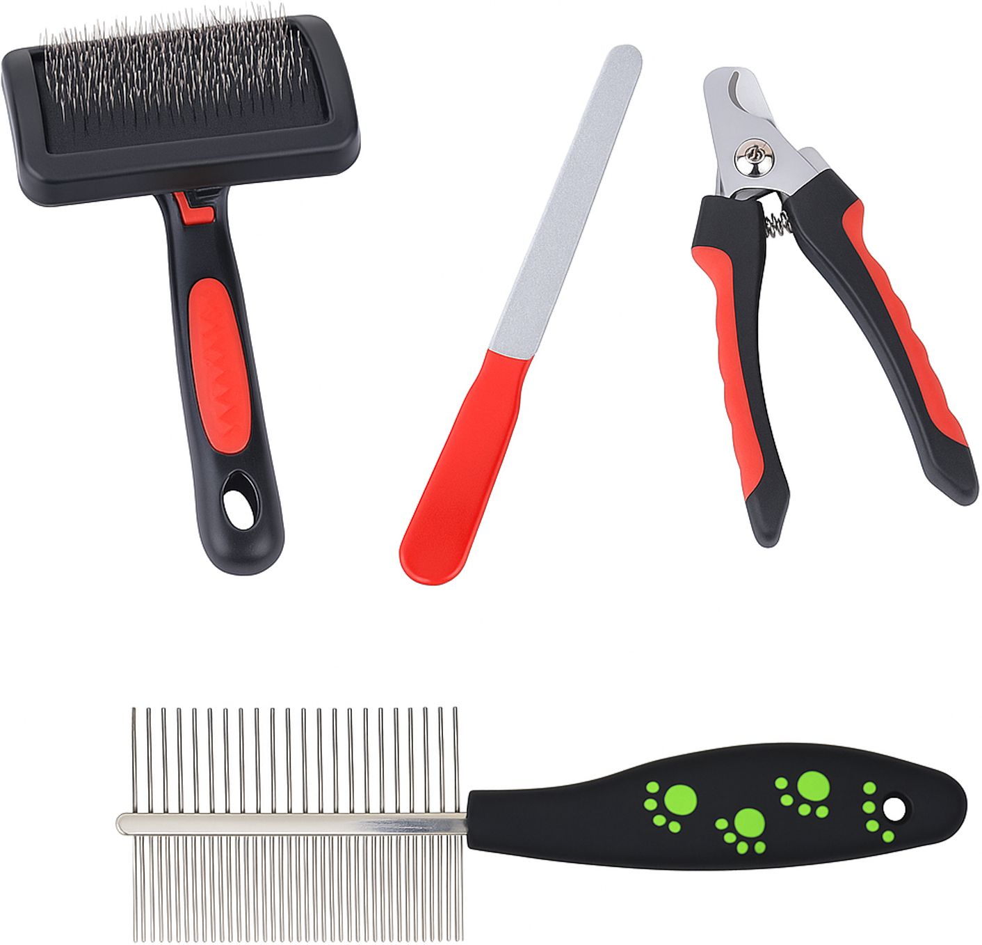 jainsons pet products 4-in-1 Pet Grooming Kit for Dogs & Cats – Brush, Clipper, Comb & Nail File Slicker Brushes for Dog-picture-20