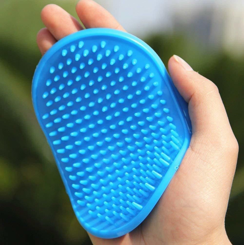 cristavista Pet Silicon Rubber Massage Bath Glove|Grooming|Shampoo Washing Hand Brush Plain/ Bristle Brushes forDog & Cat, Horse, Rabbit, Cow-picture-11