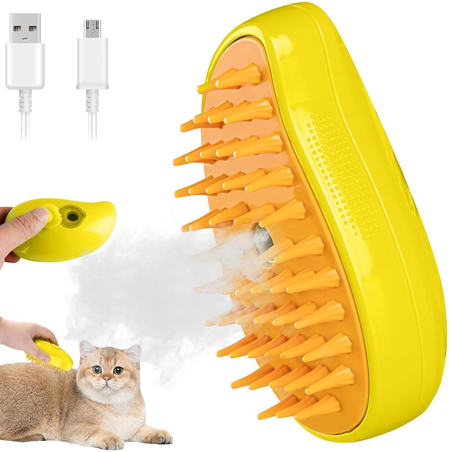 miloni usa Cat Steam Brush, Dog Steam Brush, Steam Brush for Cats and Dogs, Pet Hair Brush Electronic Comb forHorse-picture-47