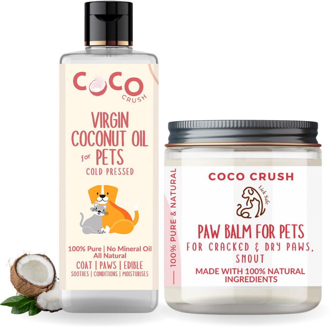 coco crush Pet Combo of Virgin Coconut Oil, 100ml & Paw Balm, 85g | 100% Natural Pet Conditioner-picture-10