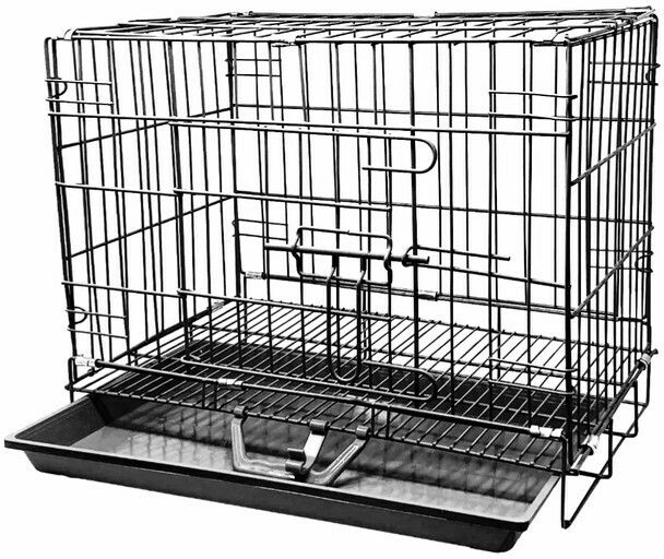 chullbull pet products 18-Inch Single Door Folding Metal Dog Crate with Removable Tray Hard Crate Pet Crate-picture-10
