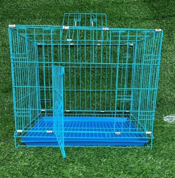 chullbull pet products 2.5ft Dual Door Folding Metal Dog Cage with Paw Protector, for Medium Dogs,Cat Hard Crate Pet Crate-picture-13