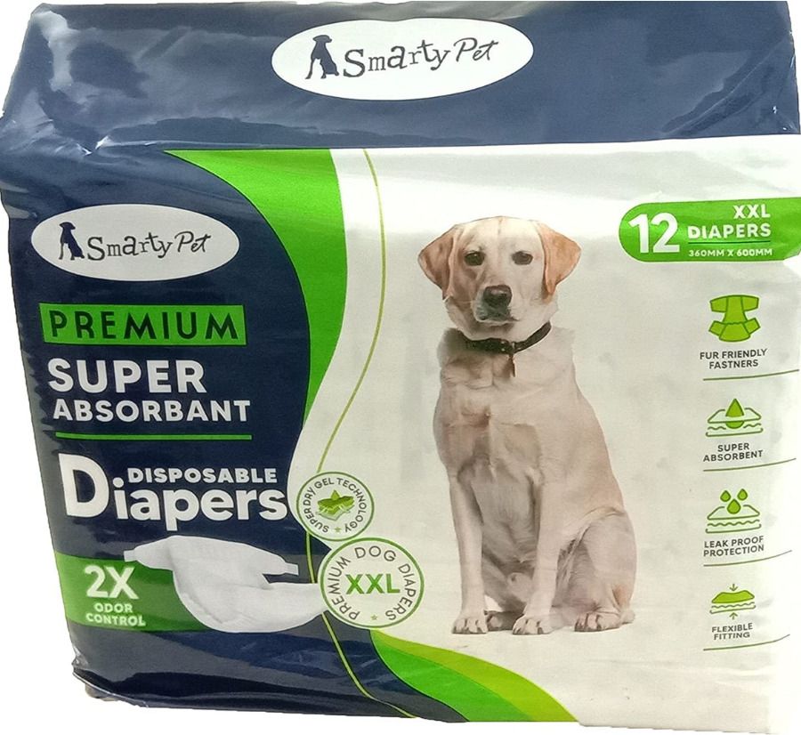 psk pet mart Cat & Puppy Diapers for Dog in Heat or Incontinence 12pcs XLarge Disposable Dog Diapers-picture-3