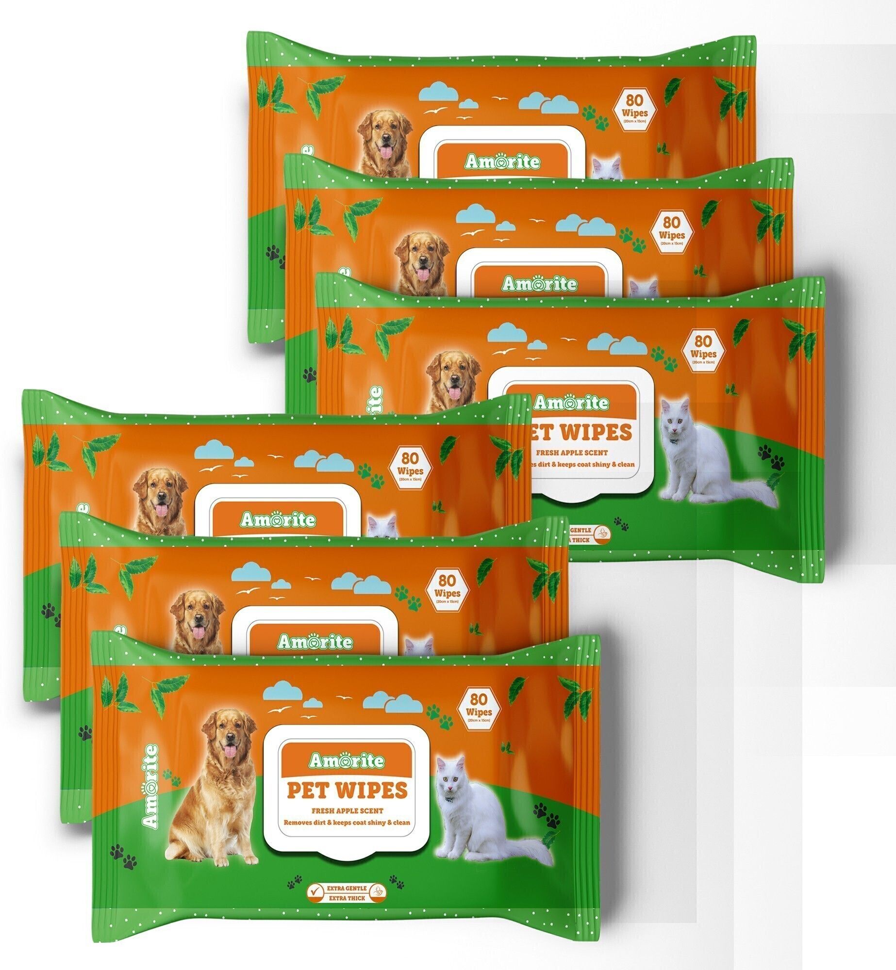 amorite Wet Pet Wipes With Fresh Apple Fragrance For Dogs And Cats 480 Pcs Pet Ear Eye Wipes-picture-33