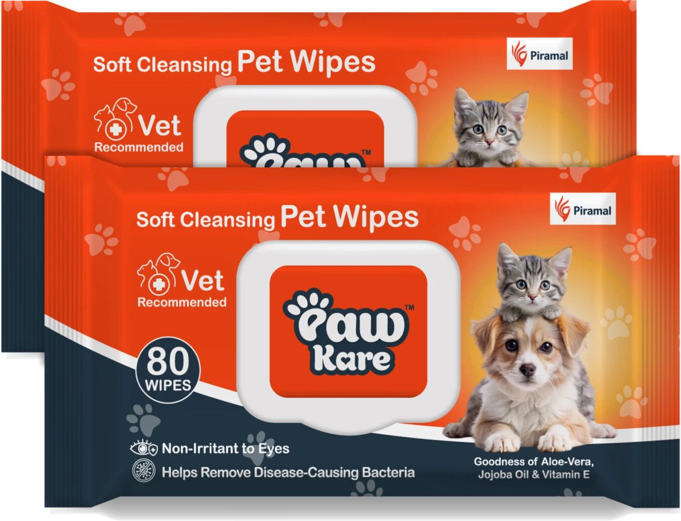 pawkare Pet Wipes for Dogs, Cats | Aloe,Vitamin E | Thick, Moist, pH Balanced, 160 Wipes Pet Ear Eye Wipes-picture-46