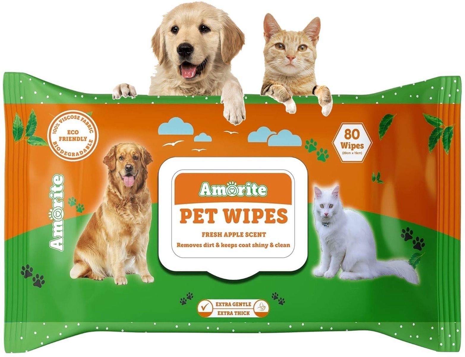 amorite Pet Wipes With Fresh Apple Fragrance For Dogs And Cats Pet Ear Eye Wipes-picture-48