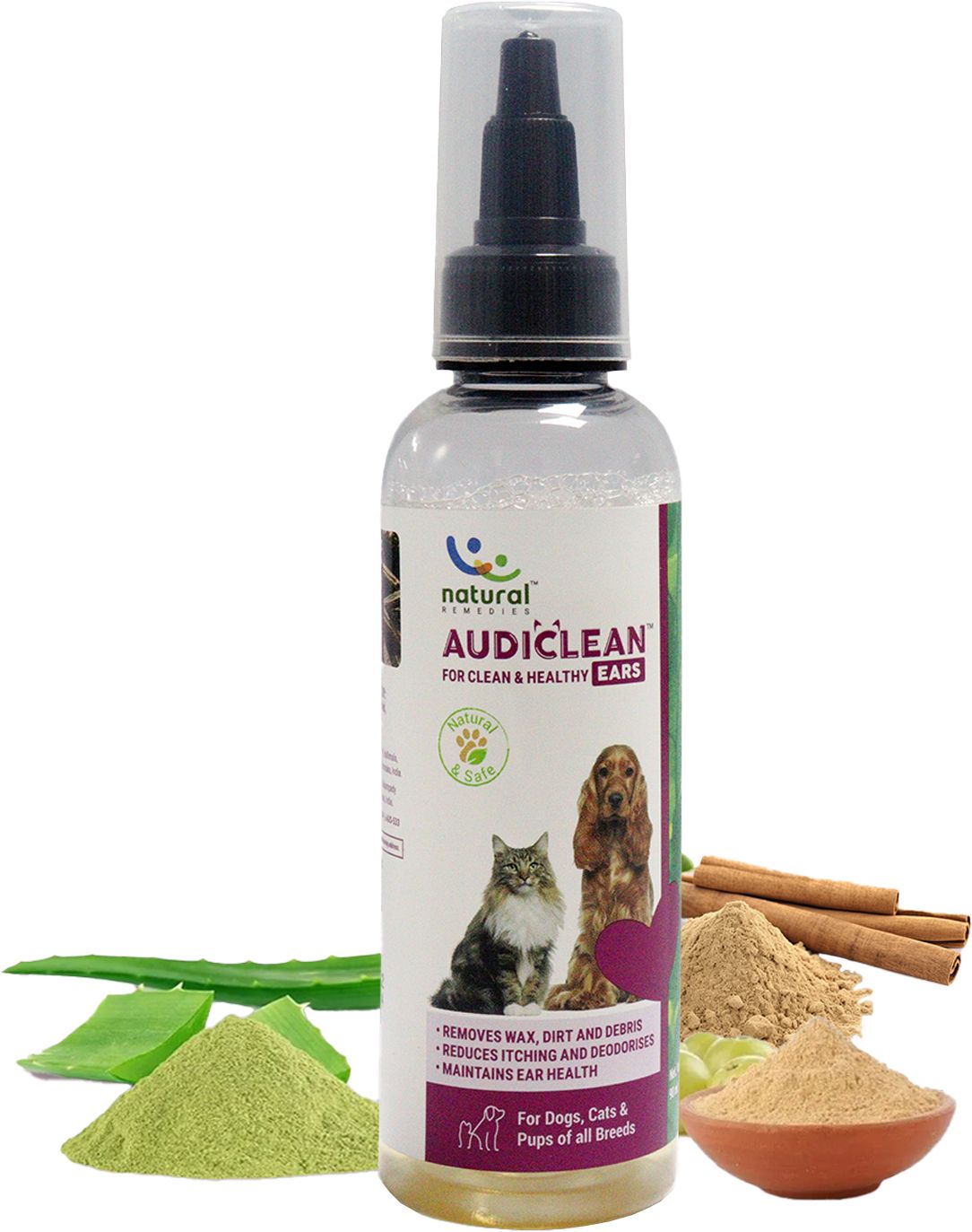 natural remedies Audiclean for Clean and Healthy Ears ,Removes Excessive Wax 90 ml Pet Ear Eye Wipes-picture-15