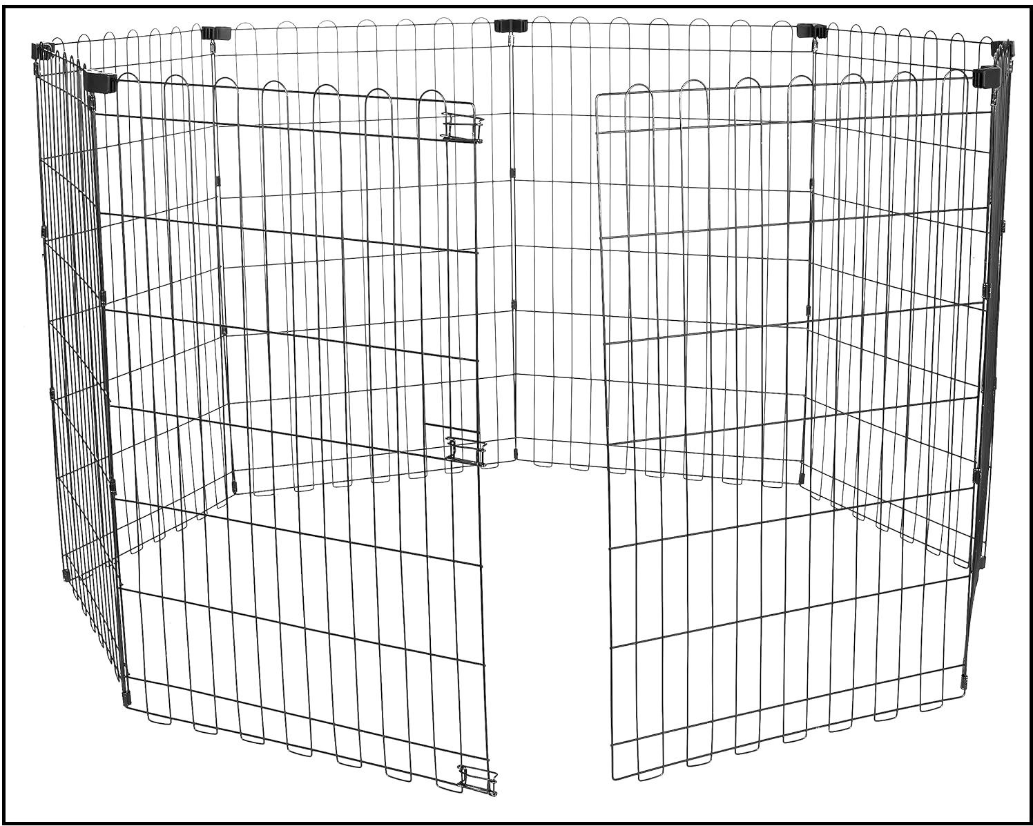 petjoy Foldable Metal Pet Exercise and Playpen Without Door, 36" Pet Fence-picture-41