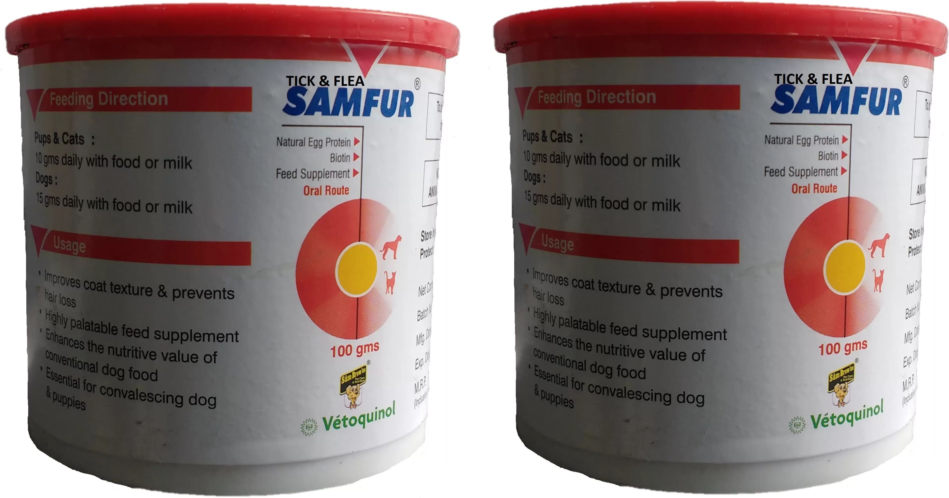vetoquinol SAMFUR Chicken 100*2 gm Dry New Born, Young Dog Food Pet First Aid Kit-picture-10