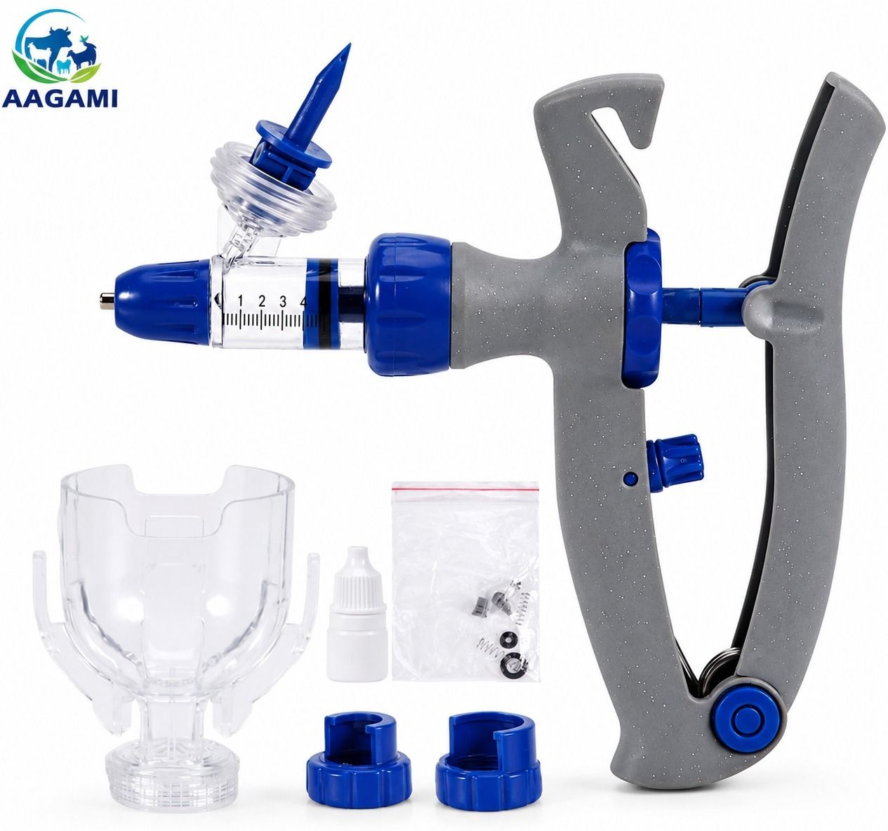 5 ml Continuous Vaccination Syringe for Livestock Veterinary Injection Gun Pet First Aid Kit-image-20