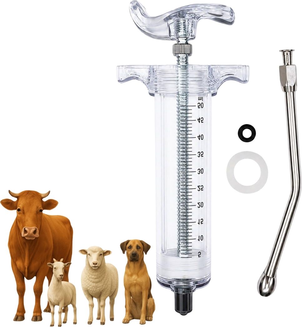 50ml Livestock Syringe with Nozzle – Multipurpose Feeding & Medical Syringe Pet First Aid Kit-image-41