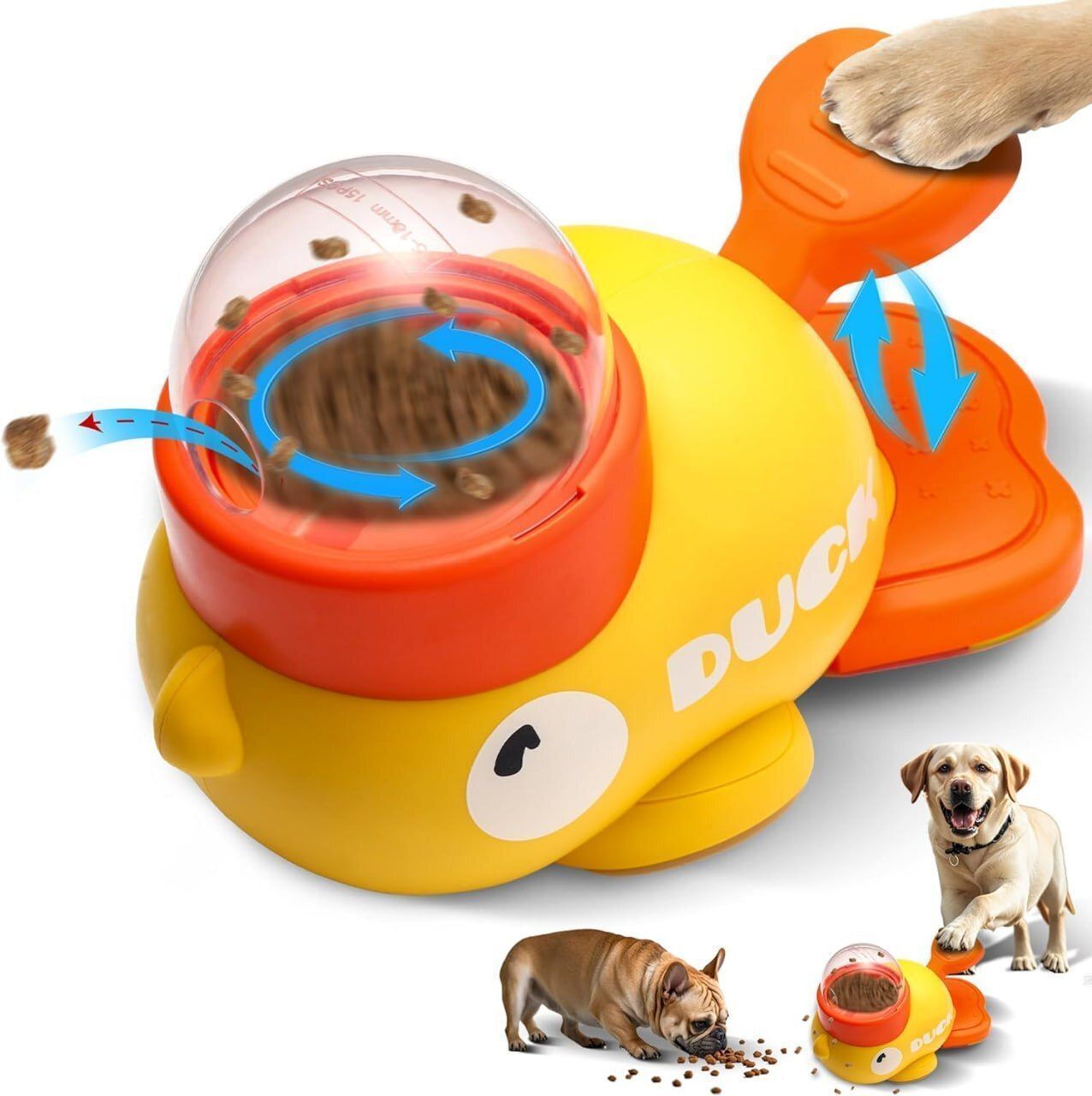 smartywomen Dog Food Dispensing Toy with Paw Button Training & Boredom Relief Pet Toy Pet Food Dispenser-picture-22