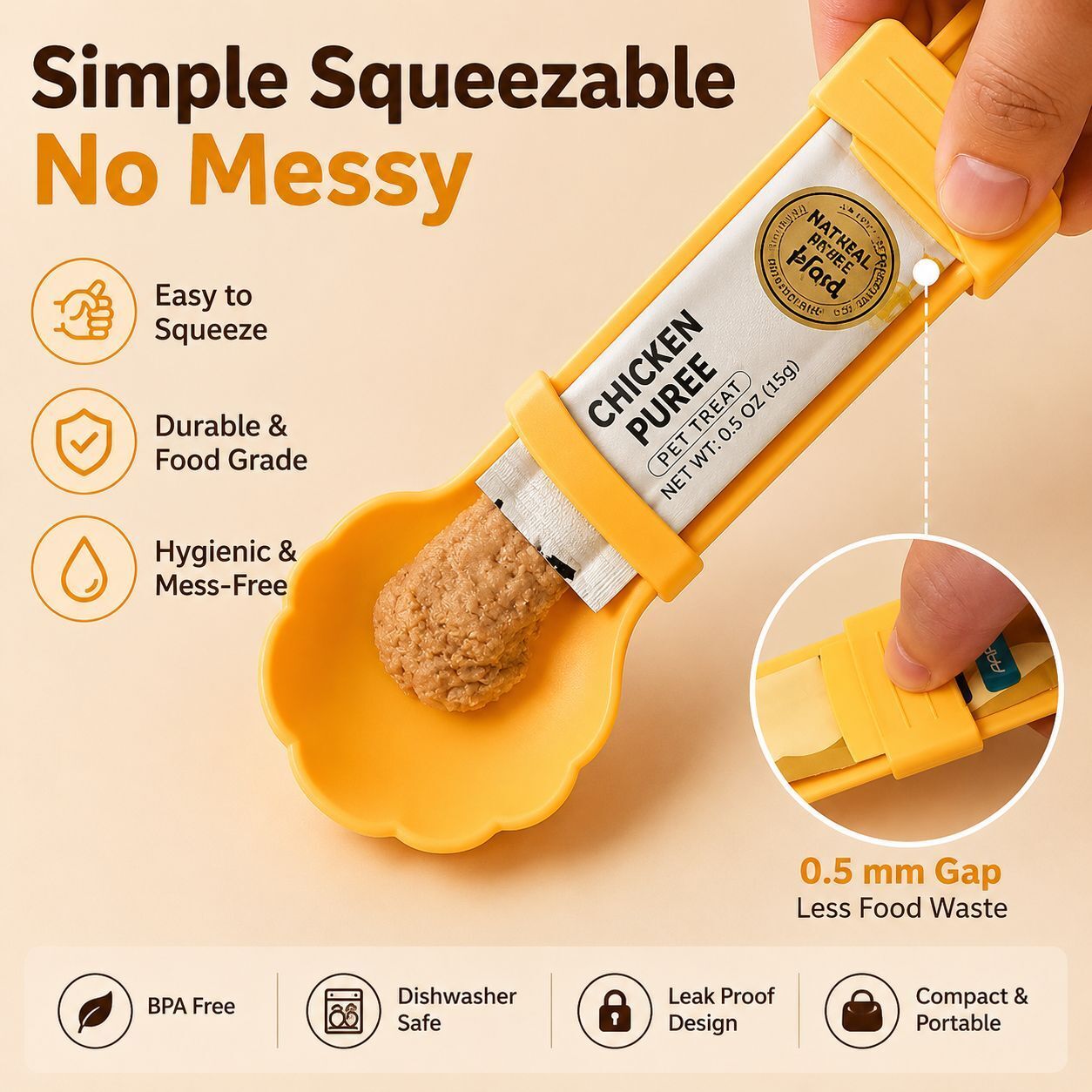 petsnplay Cat Treat Spoon Feeding Tool for Cats & Small Pets Pet Food Dispenser (10 g) Pet Food Dispenser-picture-21