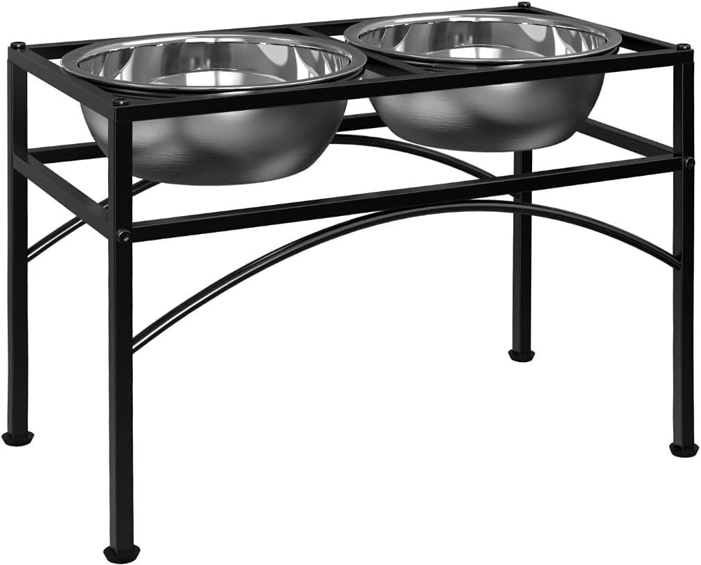bhoomidecoration Raised Dog Bowl Stand for Large Sized Dog, Dog Feeder with Food and Water Bowls Pet Food Dispenser-picture-19