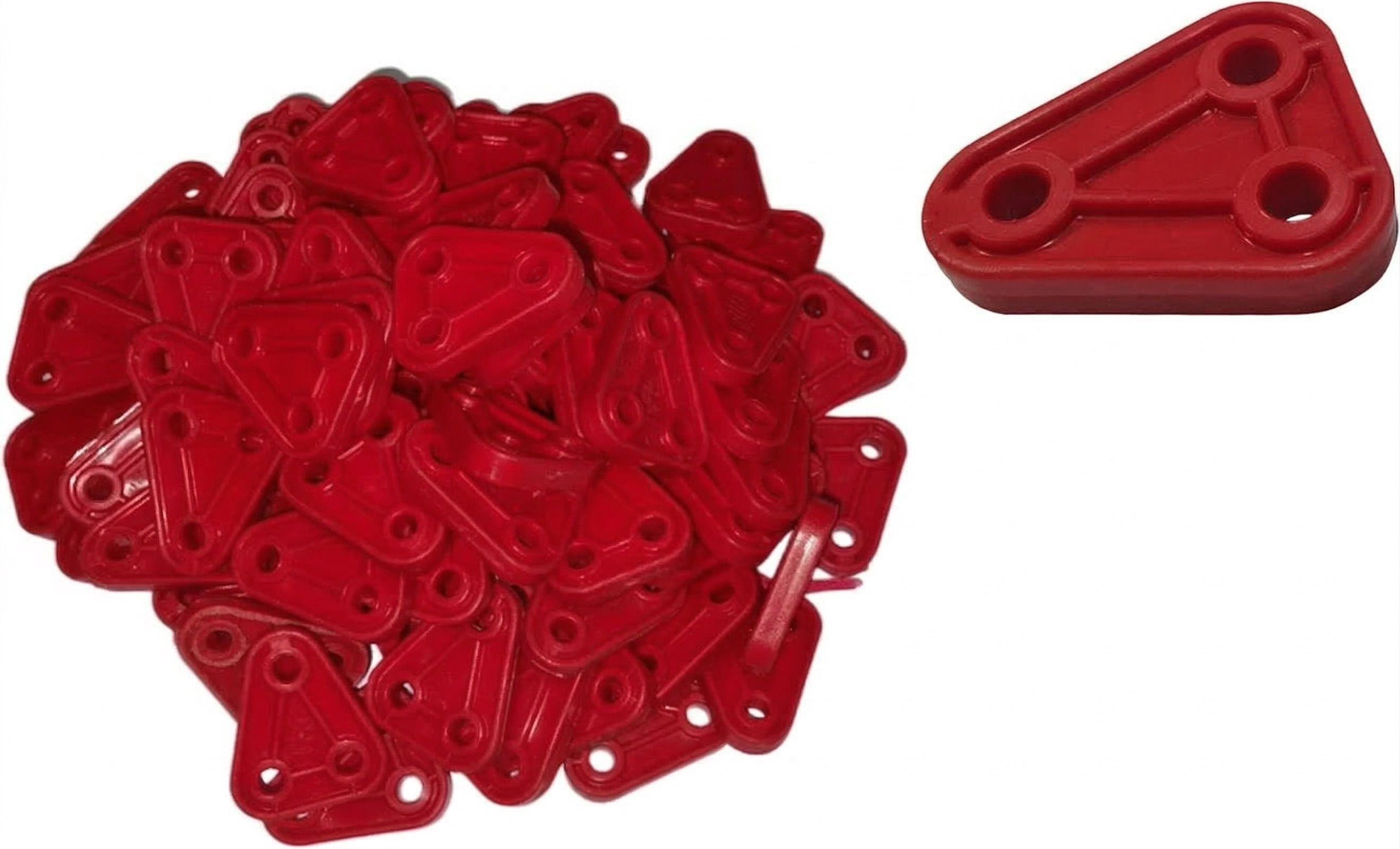POULTRY Heavy Duty Feeder Bracket (Pack of 50) | Red Plastic Bird Feeder Holder Pet Food Dispenser-image-44