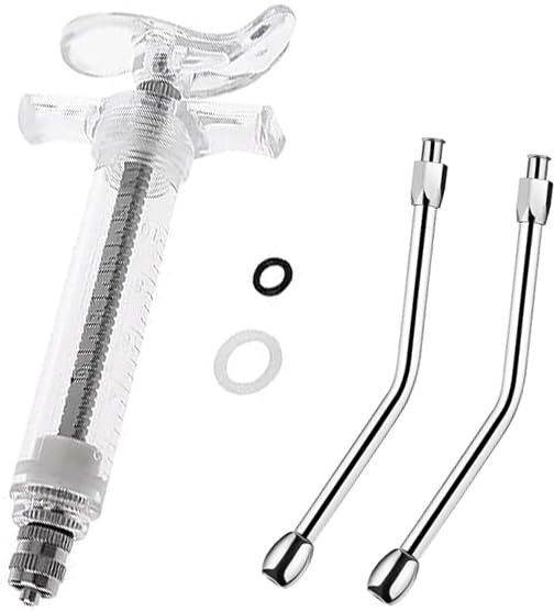 Goat Oral Drencher Syringe 20ml with 2 Nozzles | Reusable Dosing Gun Livestock Pet Nursing Kit-image-14