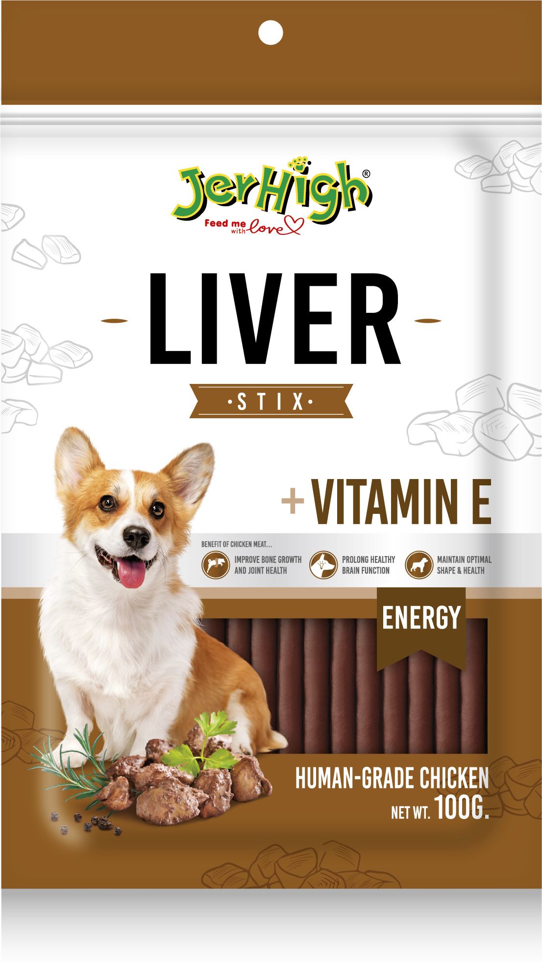 jerhigh Liv Stick Young Adult Dog Treats, Meat Flavor, 100g - Sold by DogsNCat Liver Dog Treat-picture-25