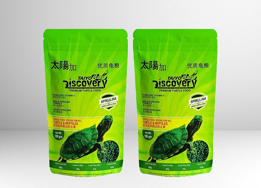 Taiyo Pluss Discovery Turtle 100gm Pouch (Pack of 2) 0.2 kg (2x0.1 kg) Dry Young Turtle Food-picture-46