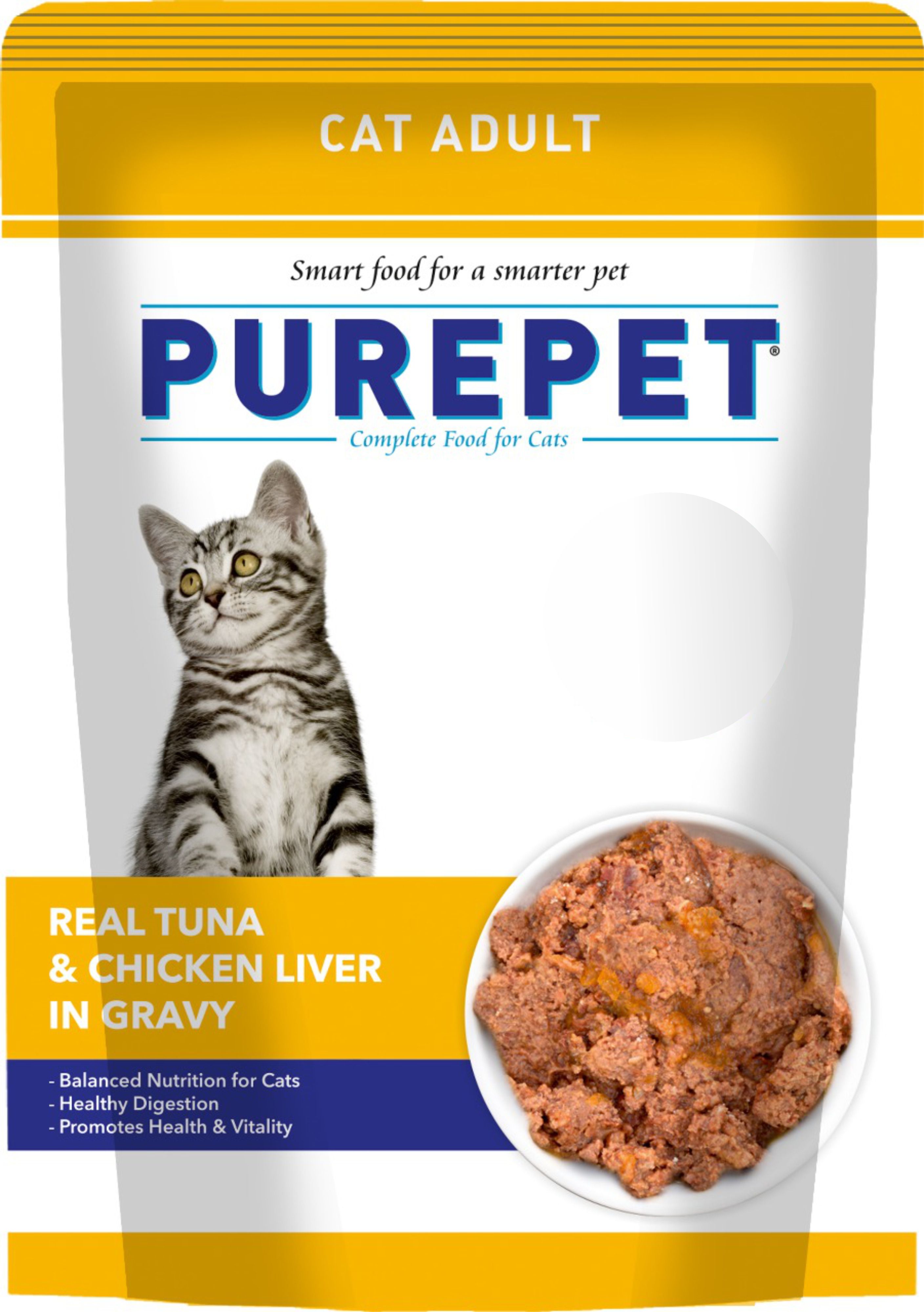 purepet Real Tuna & Chicken Liver In Gravy Tuna 0.05 kg Wet Adult Cat Food-picture-20