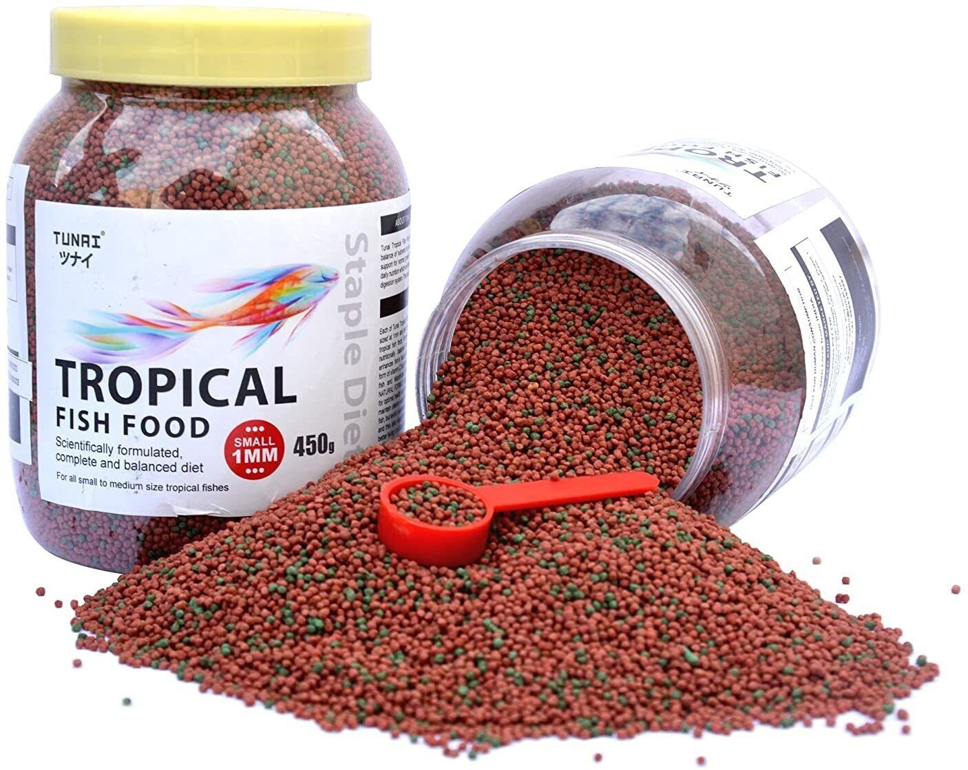 tunai Fish Food for Aquarium with 26% protien Daily Nutrition for Health and Growth Shrimp 0.45 kg Dry Adult, New Born, Senior, Young Fish Food-picture-12