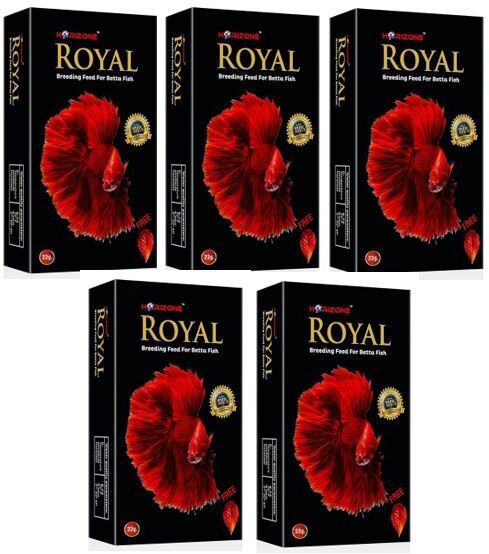 horizone royal Betta (Pack of 5) Fish Food (22g) Fish 0.11 kg (5x0.02 kg) Dry Adult, Senior, Young Fish Food-picture-32