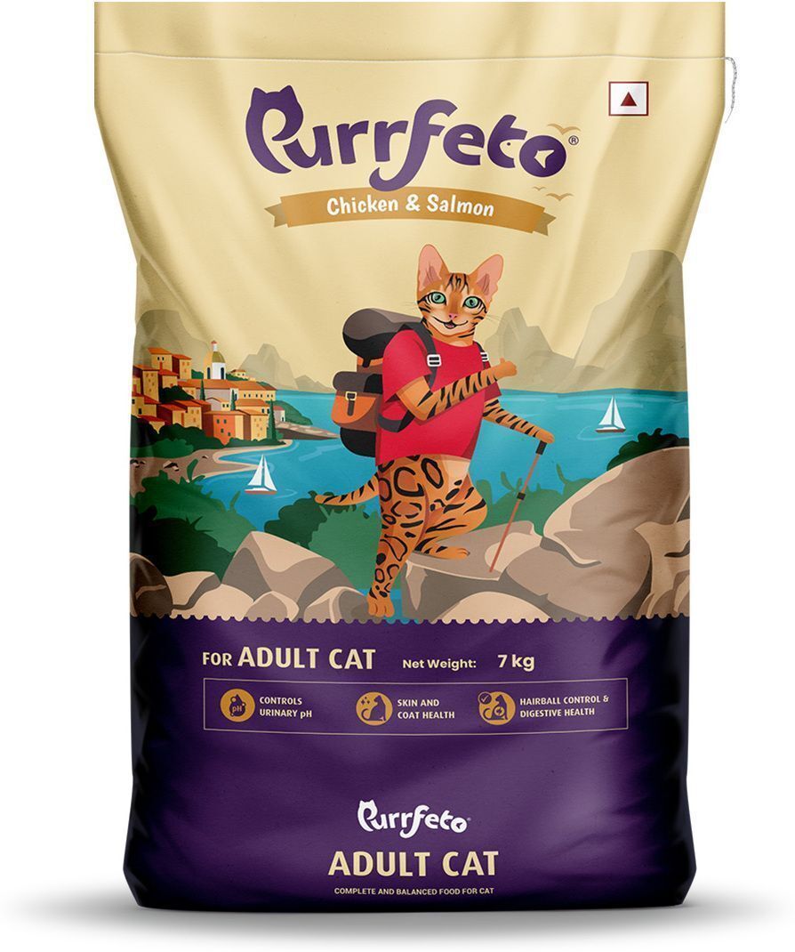 purrfeto dry adult cat food chicken & salmon 7 Kg | 40% reduction in UTD Salmon, Fish 7 kg Dry Adult Cat Food-picture-11