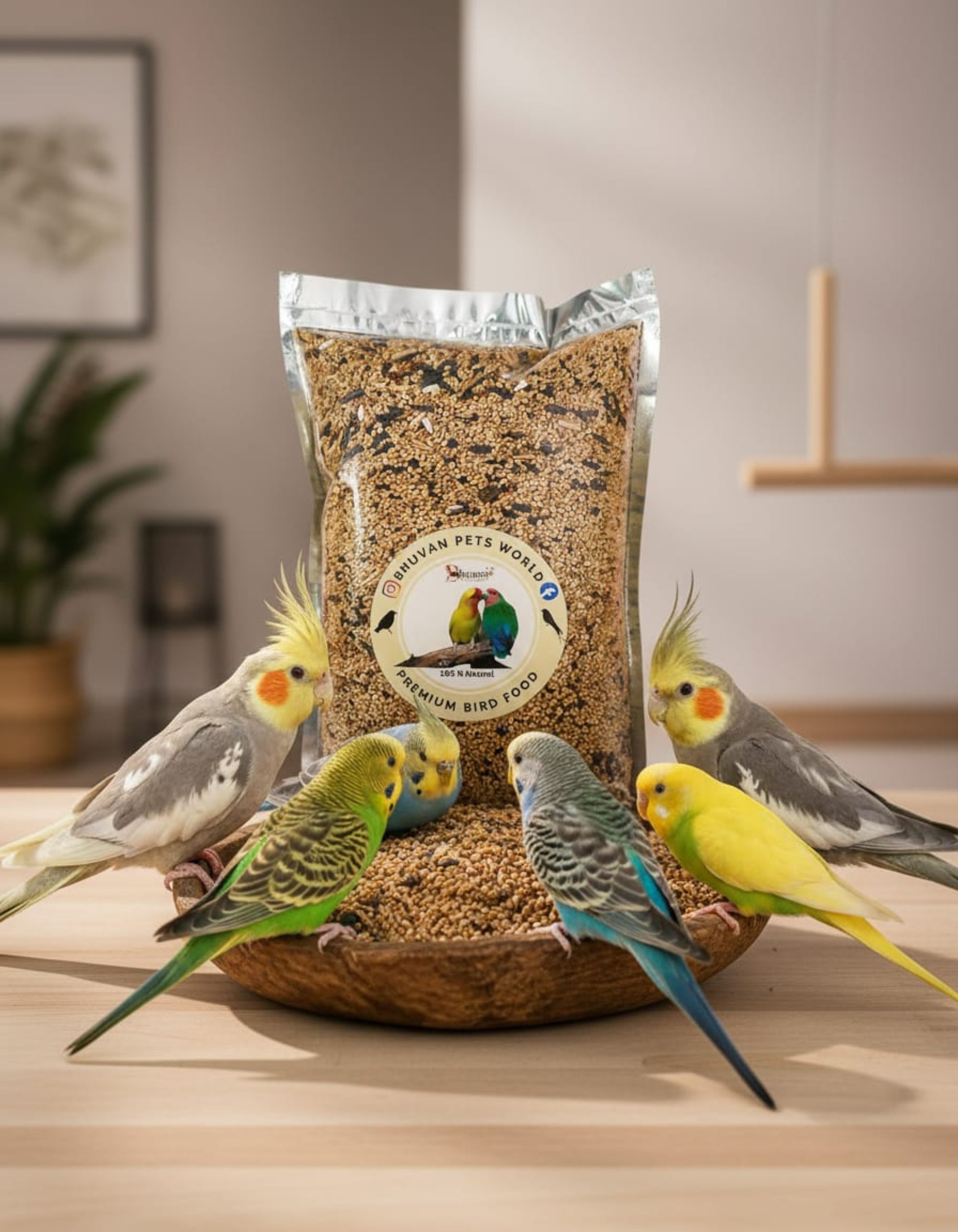 bhuvan pets world LoveBirds Premium Mix Seeds(11+Seeds) for all Birds Nuts 0.5 kg Dry All Life Stages Bird Food-picture-43
