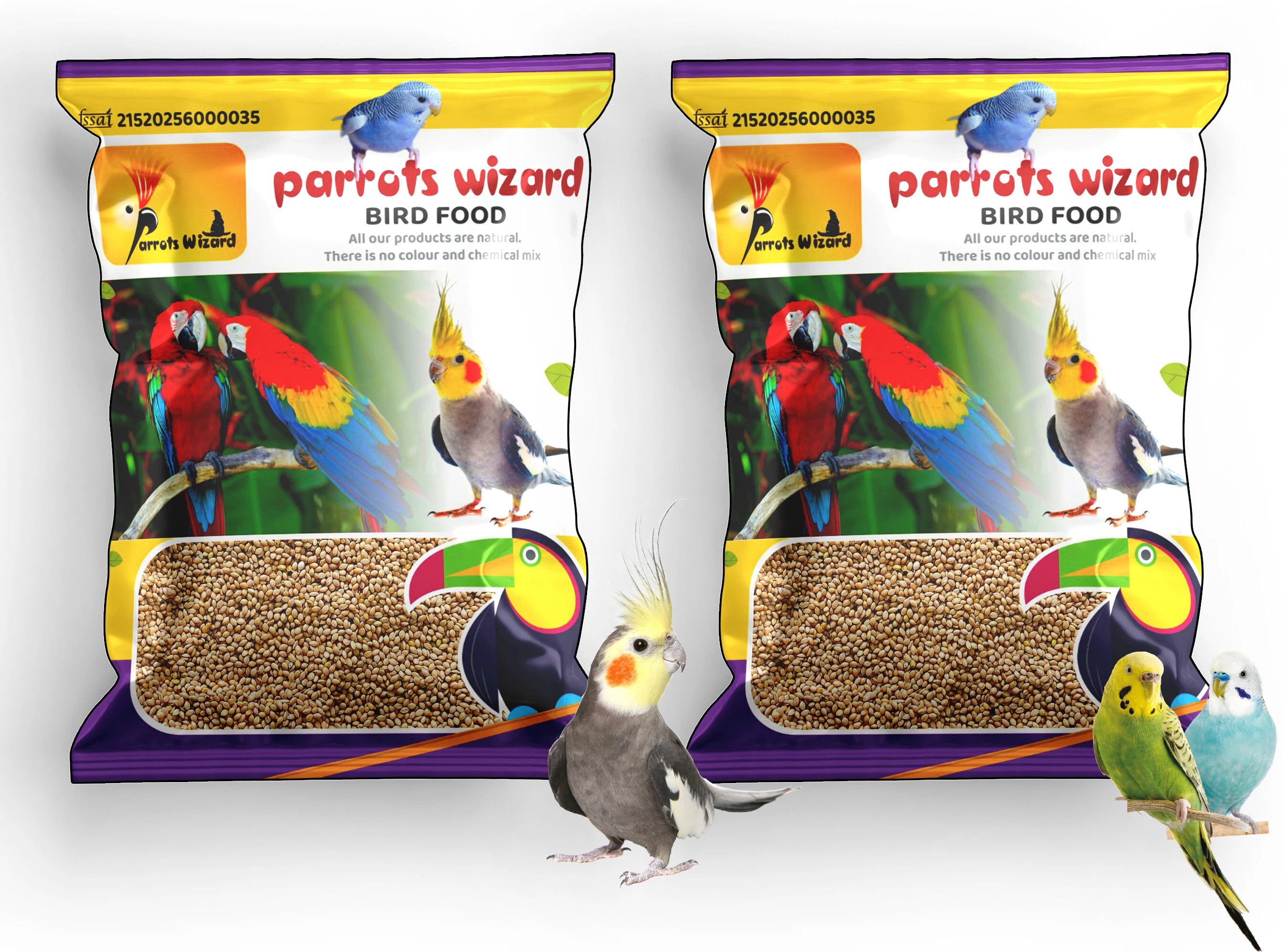 parrots wizard Kangni Seed Bird Food 1.9 kg (2x0.95 kg) Dry New Born, Adult, Young, Senior Bird Food-picture-16