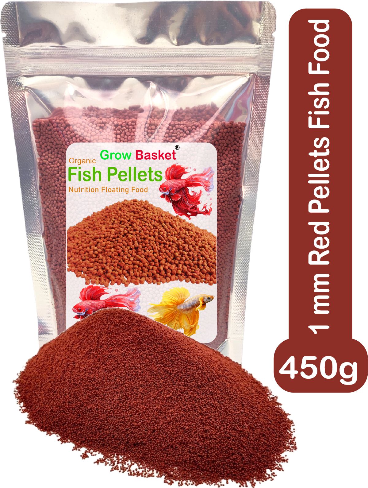 grow basket All Tropical Fishes Daily Nutrition Pellet Fish Feed for Health & Rapid Growth Mealworm 0.45 kg Dry Senior Tortoise Food-picture-45